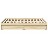  Okvir za krevet s ladicama boja hrasta 120x200 cm drveni Smeđa 120 x 200 cm | shoptok.hr