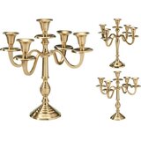  SVIJEĆNJAK 30CM ZA 5 SVIJEĆA ZLATNI SORTO u