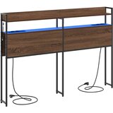 vidaXL Skladiščni naslon s polico Rjavi hrast 135 cm Konstruiran les, (5000142458) | Shoptok.si