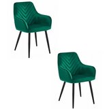Nana stolica - tamnozeleni baršun / crne noge x 2 | shoptok.hr