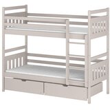 Molarem Home Drveni dječji krevet na kat Adas s ladicom - kašmir - 180x80 cm - Madrac PE pjena 8 cm-spužvasti madrac | shoptok.hr