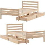 vidaXL Posteljni okvir brez vzmetnice 90x200 cm trdna borovina | Shoptok.si