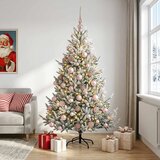  Umjetno božićno drvce s kuglicom 240 cm 300 LED lampica - Zelena i bijela 240 cm s LED-ima i ružičastim lopticama | shoptok.hr