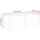 Vrtna posuda za sadnju 250 x 100 x 91 cm WPC siva | Eponuda.ba