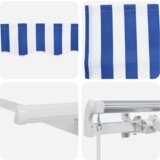 vidaXL Retraktilna tenda with Modra in bela 5 x 3 m Platno in kovina | Shoptok.si