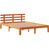  Okvir kreveta s uzglavljem voštano smeđi 135x190 cm od borovine | shoptok.hr