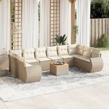vidaXL 11-dijelni set vrtnih sofa od poliratana s jastucima bež | shoptok.hr