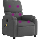 Maison Chic masažni naslanjač - Relax naslanjač temno sivo blago, (22134696) | Shoptok.si
