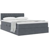  s od storage s uzglavljem Tamno siva 140 x 190 cm Baršun | shoptok.hr