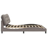 vidaXL Okvir za krevet s uzglavljem smeđesivi 200 x 200 cm od tkanine | shoptok.hr