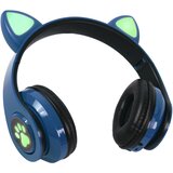  Cat Ear Bluetooth slušalice tamno plave | Eponuda.com