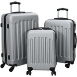 vidaXL Set kovčkov 3 kosi Trdi kovček Srebrna 20'' 24'' 28'' ABS Cene