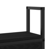 vidaXL Skladiščni naslon z vzglavjem Črni hrast 160 cm Konstruiran les | Shoptok.si