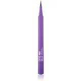 3INA The Color Pen Eyeliner črtalo za oči v obliki flomastra odtenek 482 - Purple 1 ml
