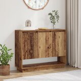 vidaXL s policom s vratima Staro drvo 97 x 29 x 75 cm Konstruirano drvo | shoptok.hr