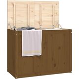  Kutija za rublje boja meda 88,5 x 44 x 66 cm masivna borovina | shoptok.hr