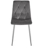 Libra stolica - tamno sivi baršun / kromirane noge x 1 | shoptok.hr