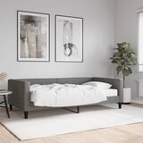 vidaXL Dnevna postelja z vzmetnico temno siva 100x200 cm blago Cene