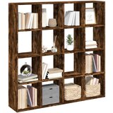 vidaXL Ormarić za knjige boja dimljenog hrasta 137,5x29x137,5cm drveni | shoptok.hr