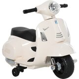 HOMCOM Otroško električno motorno kolo z uradnim dovoljenjem Vespa, baterija 6V, luči in rog, za otroke 18-36 mesecev, belo, 66,5x38x52cm, (20744879) | Shoptok.si