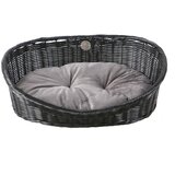 Duvo ležaljka za pse sa jastukom, rustic rattan, sivi, m Cene