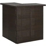 Kotna barska miza rjava 100x50x105 cm poli ratan