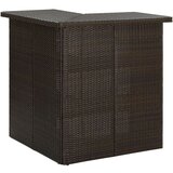Poli kutni barski stol smeđi 100 x 50 x 105 cm od poliratana | shoptok.hr