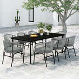  9-dijelni vrtni blagovaonski set sivi | shoptok.hr