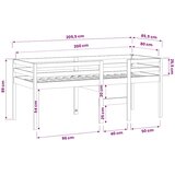  Visoki krevet 80x200 cm od masivne borovine | Eponuda.com