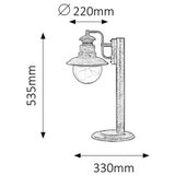 Rabalux Odessa spoljna Podna lampaE27 60W braon Spoljna rasveta | ePonuda.com