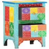  Ročno barvana nočna omarica 40x30x50 cm trden mangov les, (20732473) | Shoptok.si