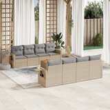 vidaXL 9-dijelni set vrtnih sofa s jastucima bež od poliratana | shoptok.hr