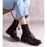 Gemre Brown ankle boots with fabric upper Kris | shoptok.hr