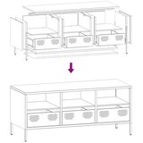 TV ormarić maslinastozeleni 101,5 x 39 x 43,5 cm čelični | shoptok.hr