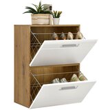 Mömax omara za čevlje auris, bela, hrast | Shoptok.si