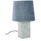 BIZZOTTO Modra kovinska namizna svetilka s tekstilnim senčilom (višina 50 cm) Demra – Cene