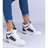 Gemre White women's sports sneakers with hidden wedge Violinso | Shoptok.si
