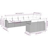  8-dijelni set vrtnih sofa od poliratana s jastucima sivi | shoptok.hr