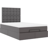  Otomanski okvir kreveta s madracem sivi 120x200cm umjetna koža | shoptok.hr