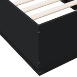  Okvir za krevet crni 90 x 190 cm od konstruiranog drva | shoptok.hr