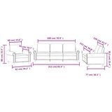  3-dijelni set sofa s jastucima smeđi baršunasti | shoptok.hr