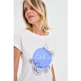 Marisse Cotton Blouse With Print, White | ePonuda.com