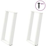  Noge za jedilno mizo v obliki črke U, 2 kosa, bele barve, 50 x (72-73) cm, jeklo | Shoptok.si