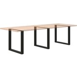  Noge za blagovaonski stol U-oblik 3 kom Crne 80 x (72-73) cm Čelik | shoptok.hr
