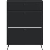  Ormar za cipele BREDA 78 x 24 x 103 cm Konstruirano drvo Crna | shoptok.hr