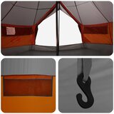 Tipi šator s krovom Siva i narančasta 700 x 700 x 395 cm | Eponuda.com