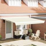 vidaXL Ročna retraktibilna tenda krem 400x300 cm Cene