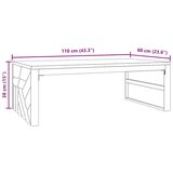  Stolić za kavu 110x60x38 cm od masivne tikovine | shoptok.hr