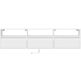  Zidni TV ormarić s LED svjetlima bijeli 180 x 31 x 45 cm | shoptok.hr