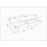 Hanah home tv polica zonas white walnut | ePonuda.com